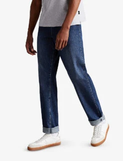 Ted Baker Oakwud Straight-leg Denim Jeans -Selfridges Store R03895019 MIDBLUE ALT02