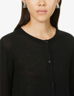 Joseph Cashair Regular-fit Cashmere Cardigan 9 Joseph Cashair Regular-fit Cashmere Cardigan -Selfridges Store R03900702 BLACK ALT04