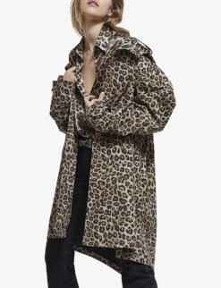 THE KOOPLES Leopard-print Hooded Woven Parka Jacket -Selfridges Store R03904053 LEO01 ALT02