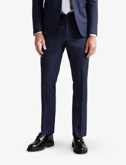 Ted Baker Sinjts Slim-fit Wool-blend Trousers -Selfridges Store R03908552 NAVY ALT02