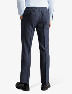 Ted Baker Cleets Slim-fit Mid-rise Wool-blend Suit Trousers -Selfridges Store R03908554 NAVY ALT03