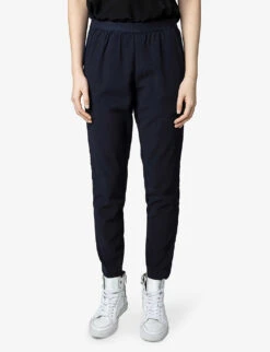 Zadig & Voltaire Paula Side-stripe Woven Trousers -Selfridges Store R03909276 ENCRE ALT02