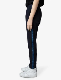 Zadig & Voltaire Paula Side-stripe Woven Trousers -Selfridges Store R03909276 ENCRE ALT04