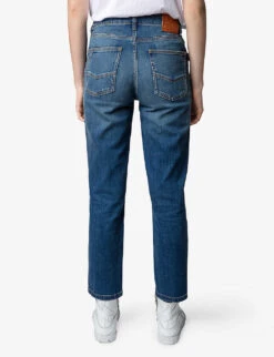 Zadig & Voltaire Mamma Straight-leg Mid-rise Stretch-denim Jeans -Selfridges Store R03910623 MEDIUMBLUE ALT03