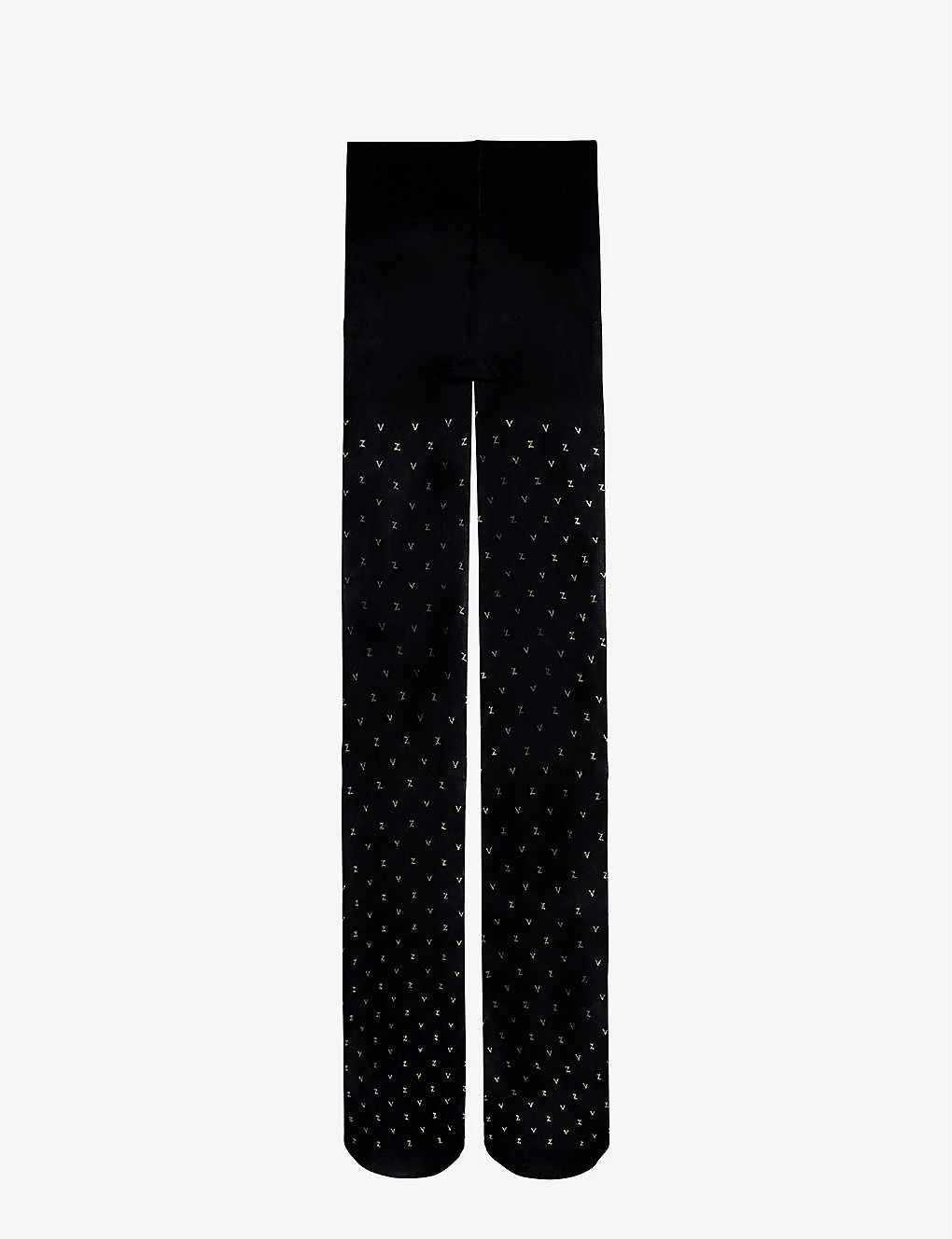Fogal X Zadig & Voltaire ZV Metallic Monogram Tights 1 Fogal X Zadig & Voltaire ZV Metallic Monogram Tights