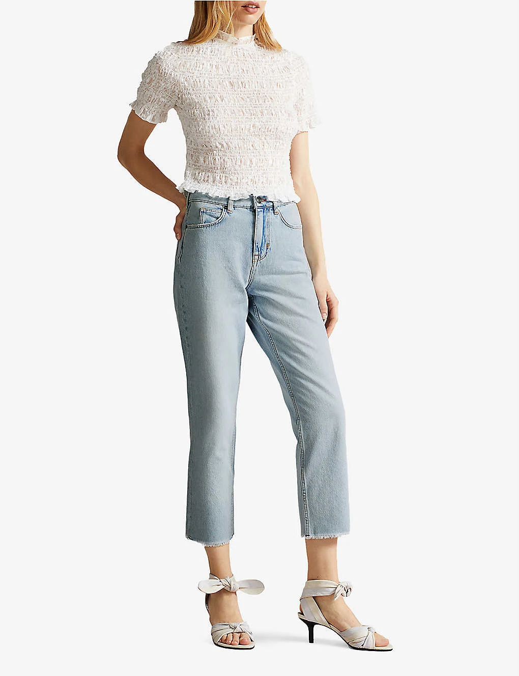 Ted Baker Nellin Straight-leg Raw-hem Denim Jeans 2 Ted Baker Nellin Straight-leg Raw-hem Denim Jeans - Image 2