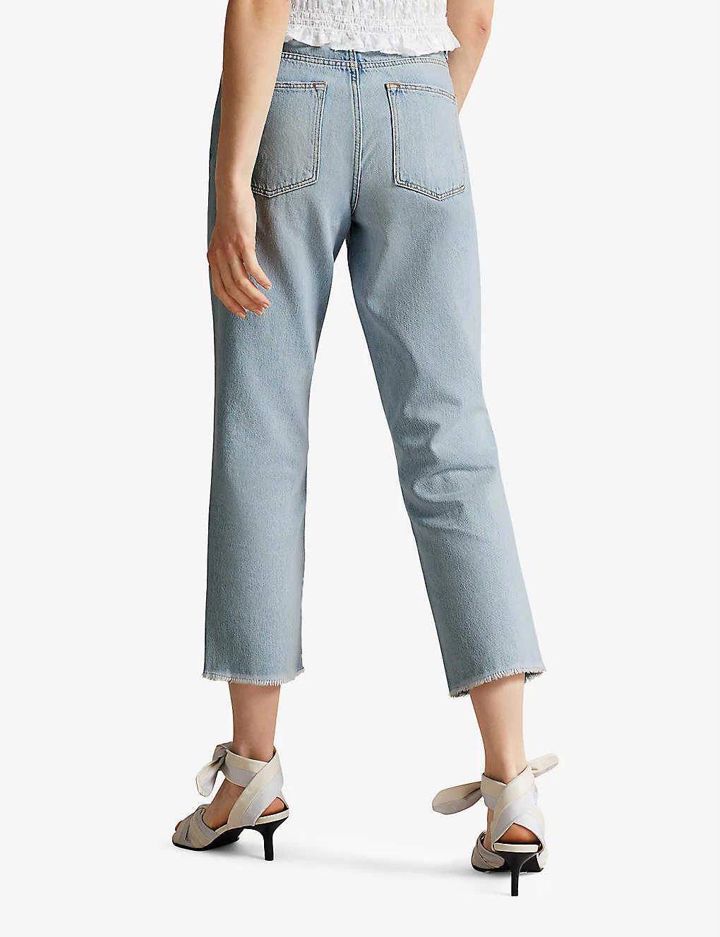 Ted Baker Nellin Straight-leg Raw-hem Denim Jeans 4 Ted Baker Nellin Straight-leg Raw-hem Denim Jeans - Image 4