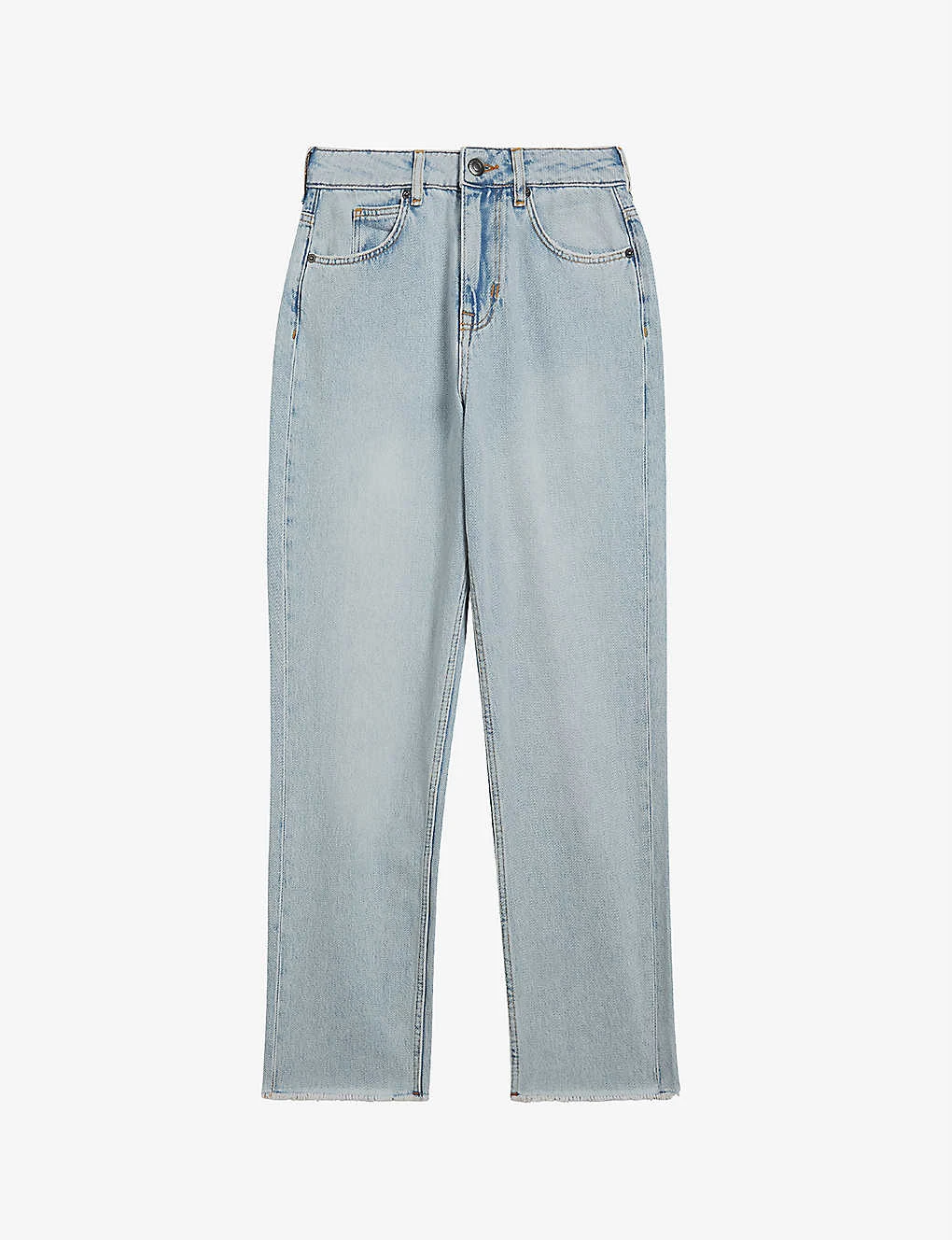 Ted Baker Nellin Straight-leg Raw-hem Denim Jeans 1 Ted Baker Nellin Straight-leg Raw-hem Denim Jeans