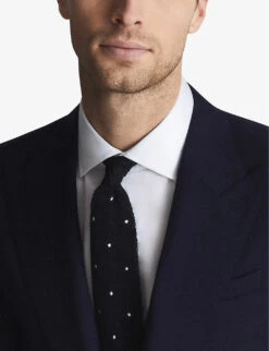 Reiss Bold Single-breasted Wool Blazer -Selfridges Store R03924635 NAVY ALT04