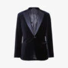 Reiss Ace Single-breasted Stretch-velvet Blazer