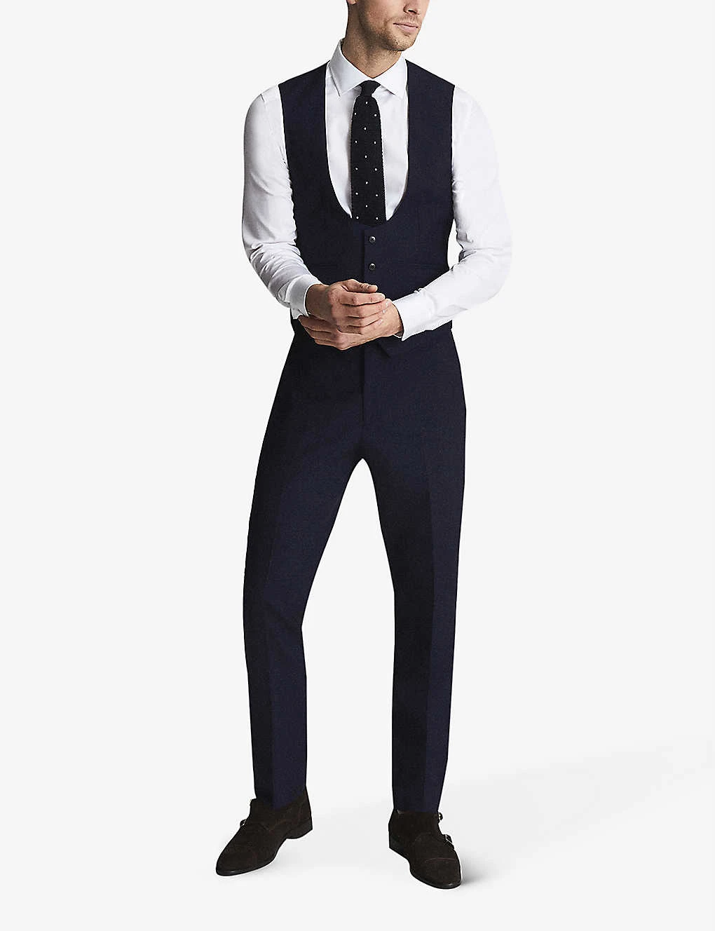 Reiss Bold Slim-fit Horseshoe Wool Waistcoat 2 Reiss Bold Slim-fit Horseshoe Wool Waistcoat - Image 2