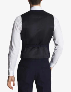 Reiss Bold Slim-fit Horseshoe Wool Waistcoat 9 Reiss Bold Slim-fit Horseshoe Wool Waistcoat -Selfridges Store R03924758 NAVY ALT03