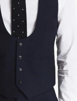 Reiss Bold Slim-fit Horseshoe Wool Waistcoat 10 Reiss Bold Slim-fit Horseshoe Wool Waistcoat -Selfridges Store R03924758 NAVY ALT04