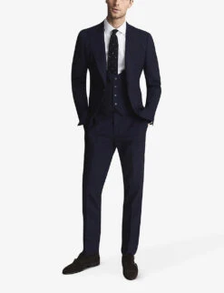 Reiss Bold Slim-fit Horseshoe Wool Waistcoat 11 Reiss Bold Slim-fit Horseshoe Wool Waistcoat -Selfridges Store R03924758 NAVY ALT05