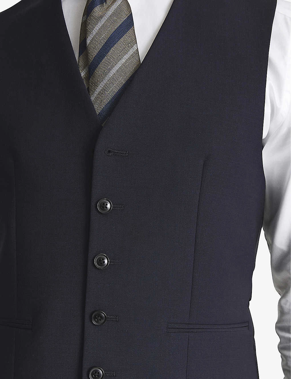 Reiss Hope Travel Wool-blend Fitted Waistcoat 5 Reiss Hope Travel Wool-blend Fitted Waistcoat - Image 5