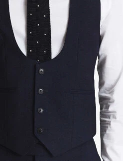 Reiss Hope Travel Wool-blend Fitted Waistcoat 11 Reiss Hope Travel Wool-blend Fitted Waistcoat -Selfridges Store R03924767 NAVY ALT05
