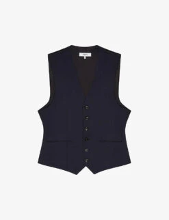 Reiss Hope Travel Wool-blend Fitted Waistcoat
