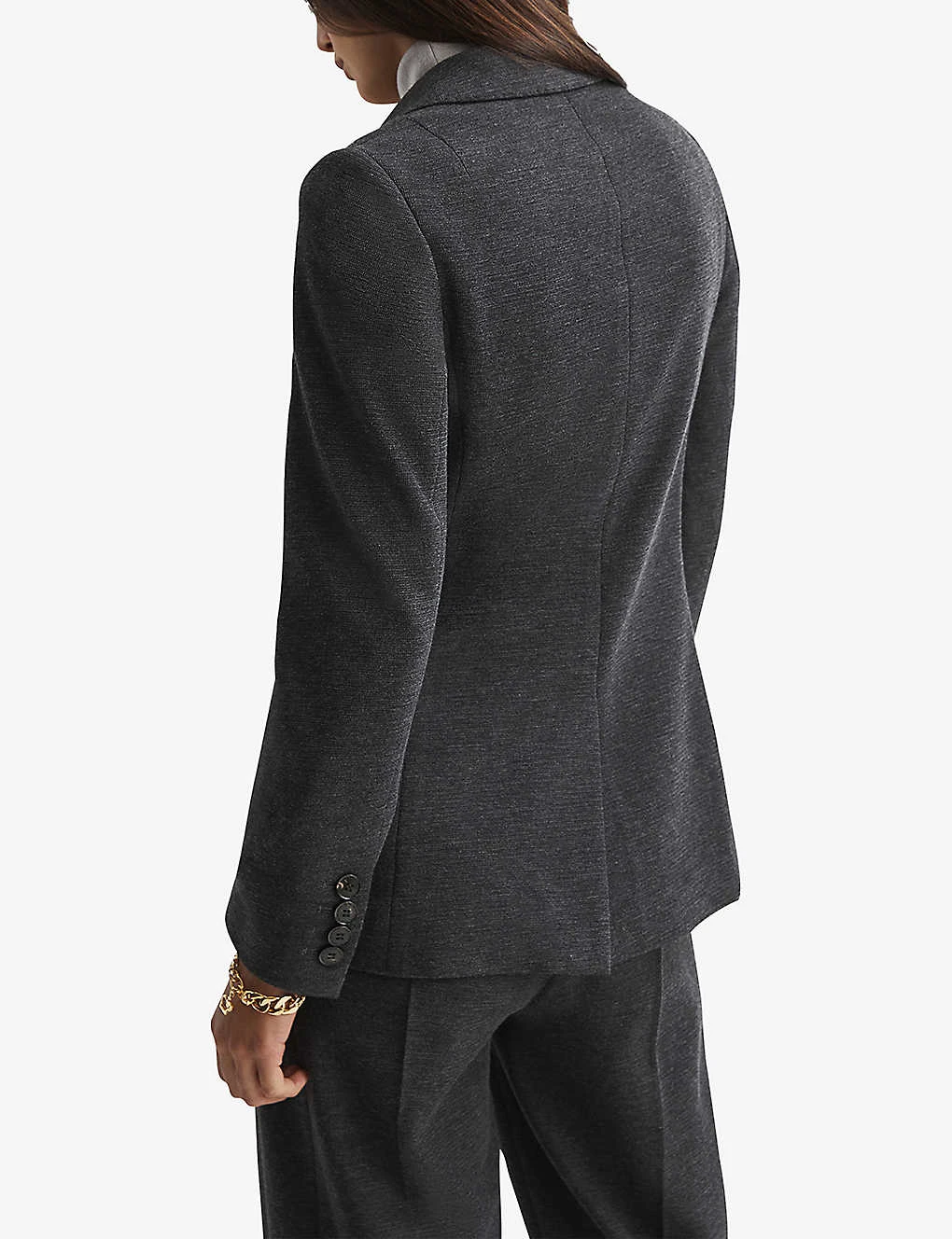 Reiss Iria Double-breasted Woven-blend Blazer 4 Reiss Iria Double-breasted Woven-blend Blazer - Image 4