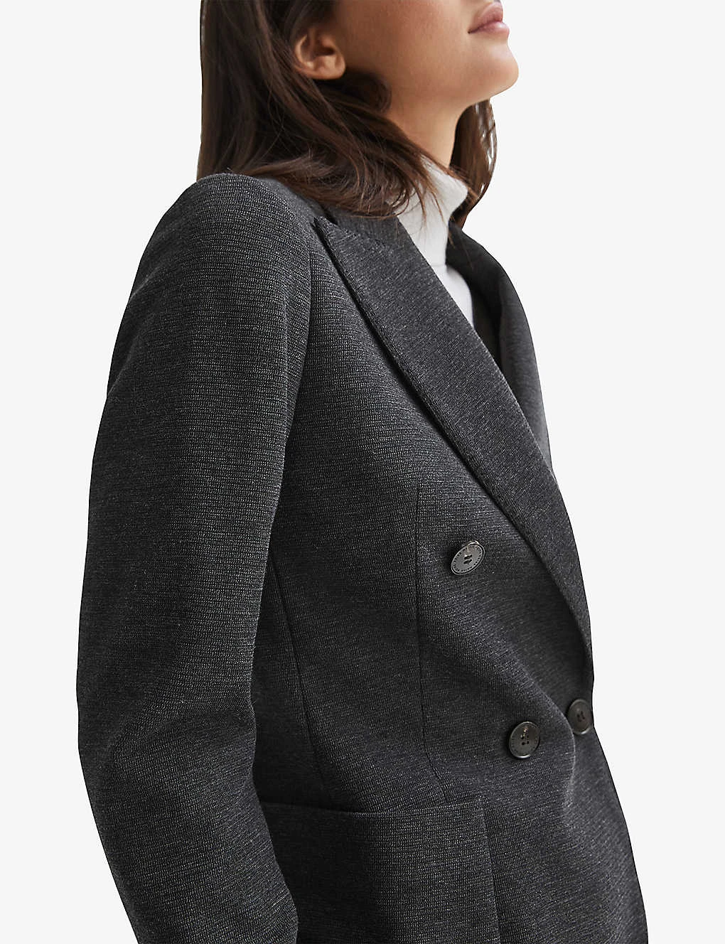 Reiss Iria Double-breasted Woven-blend Blazer 5 Reiss Iria Double-breasted Woven-blend Blazer - Image 5