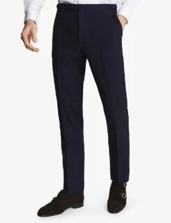 Reiss Bold Regular-fit Straight-leg Wool Suit Trousers -Selfridges Store R03924817 NAVY ALT02