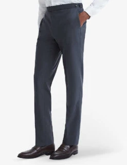 Reiss Fine Pressed-crease Wool Trousers 7 Reiss Fine Pressed-crease Wool Trousers -Selfridges Store R03924850 AIRFORCEBLUE ALT02