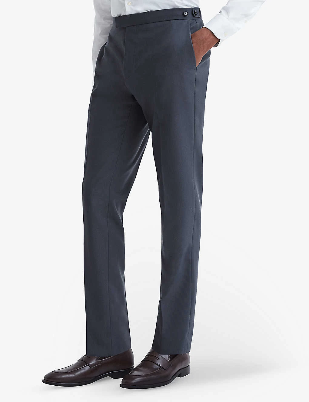 Reiss Fine Pressed-crease Wool Trousers 3 Reiss Fine Pressed-crease Wool Trousers - Image 3