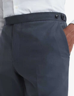 Reiss Fine Pressed-crease Wool Trousers 9 Reiss Fine Pressed-crease Wool Trousers -Selfridges Store R03924850 AIRFORCEBLUE ALT04