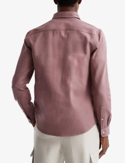 Reiss Arlo Pocket-detail Cotton-canvas Overshirt -Selfridges Store R03925078 WOODROSE ALT03