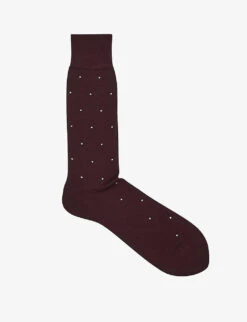 Reiss Mario Spot-print Cotton Socks