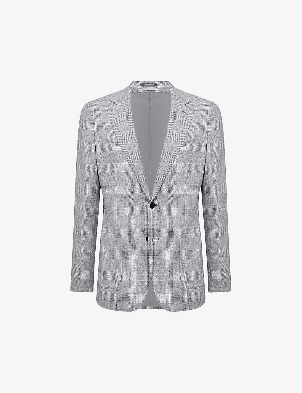 Reiss Lindhurst Checked Single-breasted Woven Blazer 1 Reiss Lindhurst Checked Single-breasted Woven Blazer