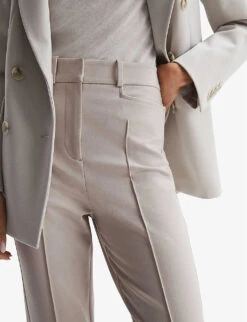 Reiss Dylan Flare-leg Stretch-woven Trousers -Selfridges Store R03925837 NEUTRAL ALT04