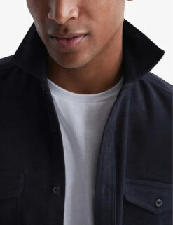 Reiss Twin-pocket Cotton Overshirt -Selfridges Store R03925887 NAVY ALT04