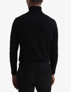 Reiss Caine Roll-neck Wool Jumper -Selfridges Store R03925952 BLACK ALT03