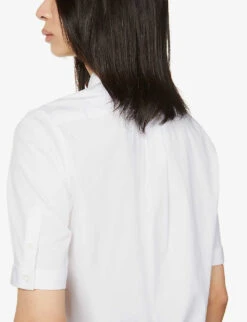 Alexander McQueen Brad Pitt Slim-fit Stretch-cotton Shirt -Selfridges Store R03929358 WHITE ALT04