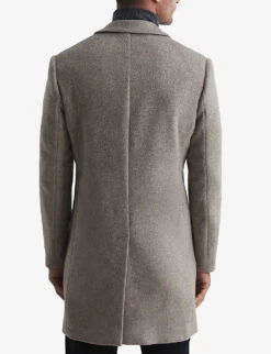 Reiss Gable Notch-lapel Single-breasted Wool-blend Coat 9 Reiss Gable Notch-lapel Single-breasted Wool-blend Coat -Selfridges Store R03929475 OATMEAL ALT03