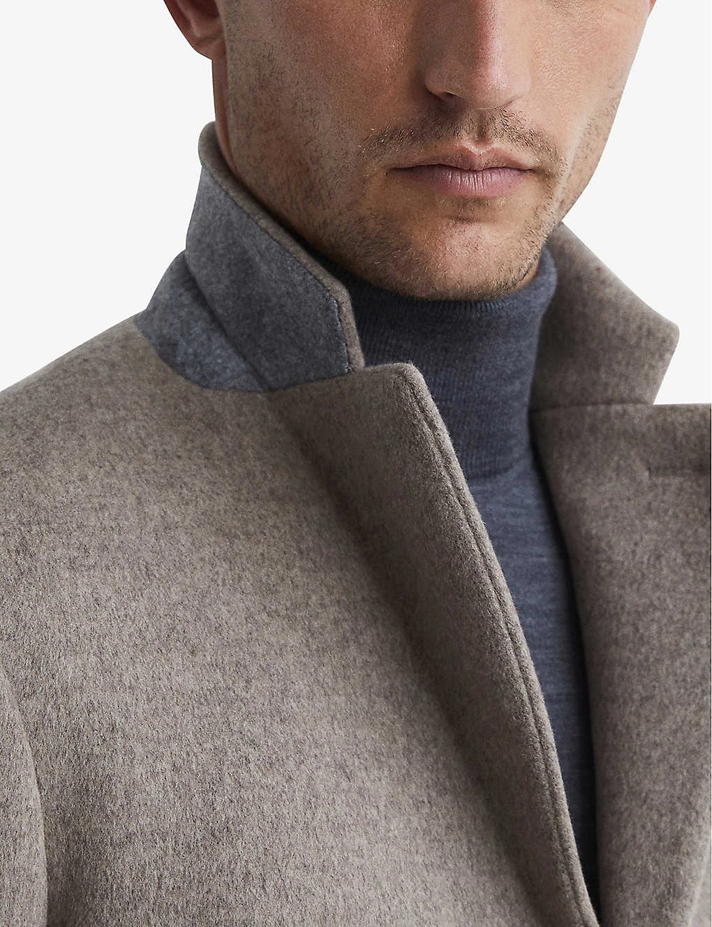 Reiss Gable Notch-lapel Single-breasted Wool-blend Coat 5 Reiss Gable Notch-lapel Single-breasted Wool-blend Coat - Image 5