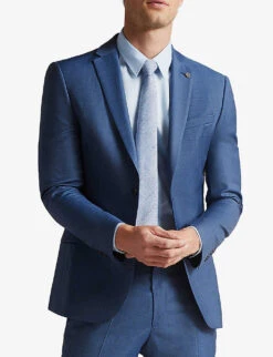 Ted Baker Camdejs Single-breasted Slim-fit Wool Suit Jacket -Selfridges Store R03939847 LTBLUE ALT02