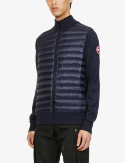 Canada Goose Hybridge Funnel-neck Regular-fit Wool-down Jacket -Selfridges Store R03940810 NAVY ALT02