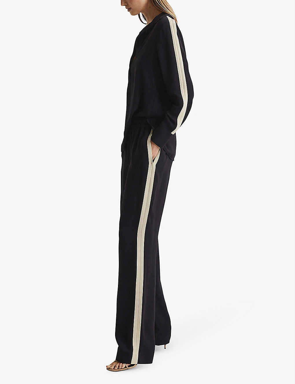 Reiss Aria Wide-leg High-rise Woven Trousers 2 Reiss Aria Wide-leg High-rise Woven Trousers - Image 2