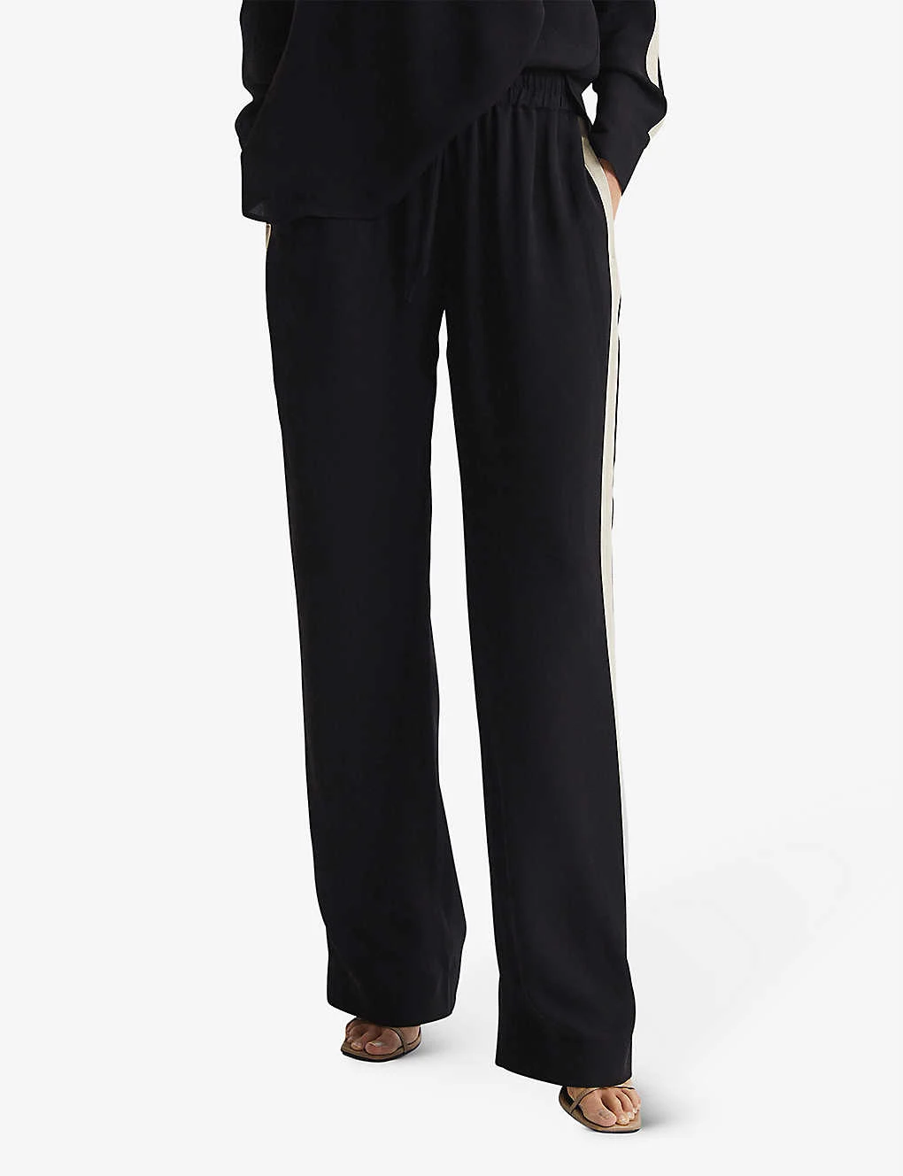 Reiss Aria Wide-leg High-rise Woven Trousers 3 Reiss Aria Wide-leg High-rise Woven Trousers - Image 3