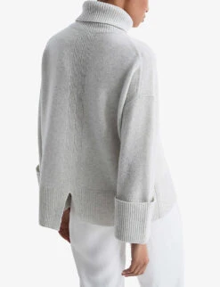 Reiss Sarah Relaxed-fit Roll-neck Wool-blend Jumper -Selfridges Store R03942173 GREYMARL ALT03