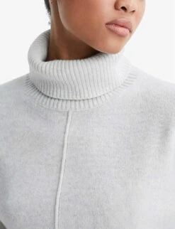 Reiss Sarah Relaxed-fit Roll-neck Wool-blend Jumper -Selfridges Store R03942173 GREYMARL ALT04