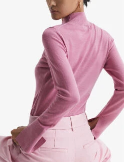 Reiss Sasha Split-sleeve Merino-wool Jumper 8 Reiss Sasha Split-sleeve Merino-wool Jumper -Selfridges Store R03945873 PINK ALT03