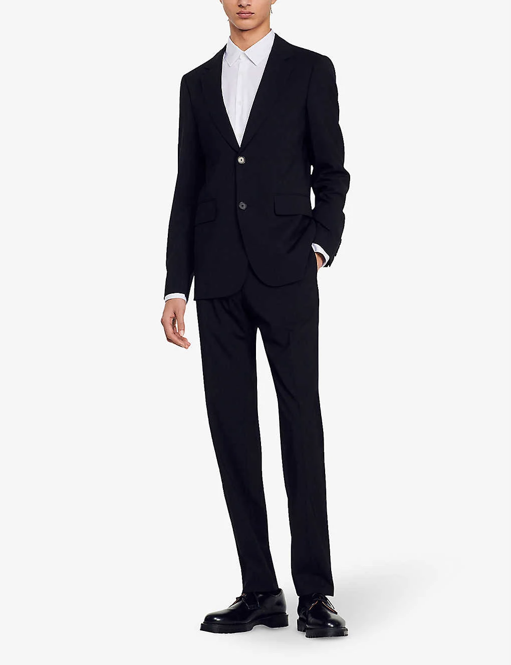 Sandro Single-breasted Virgin-wool Jacket 2 Sandro Single-breasted Virgin-wool Jacket - Image 2