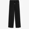 Sandro Glasgow Brand-patch Straight-leg Relaxed-fit High-rise Woven Jogging Bottoms