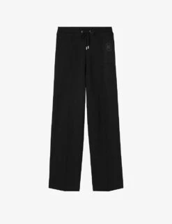 Sandro Glasgow Brand-patch Straight-leg Relaxed-fit High-rise Woven Jogging Bottoms