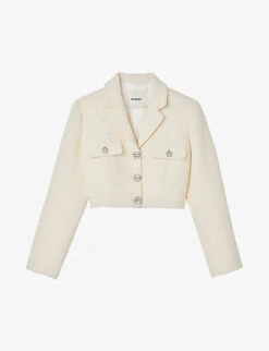 Sandro Cropped Tweed Jacket