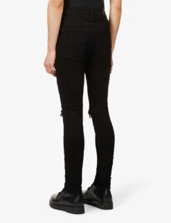 Amiri Mx1 Core Distressed Regular-fit Stretch-denim Jeans -Selfridges Store R03948694 BLACK ALT03