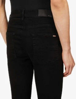 Amiri Mx1 Core Distressed Regular-fit Stretch-denim Jeans -Selfridges Store R03948694 BLACK ALT05