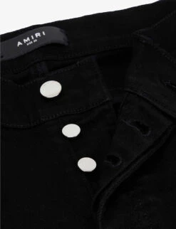 Amiri Mx1 Core Distressed Regular-fit Stretch-denim Jeans -Selfridges Store R03948694 BLACK ALT06